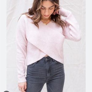 SANCTUARY Cotton Wrap Sweater